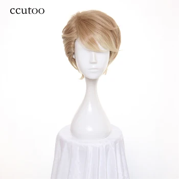 

ccutoo A3 12" Blonde Brown Mix Short Synthetic Hair Heat Resistance Fiber Cosplay Costume Wigs