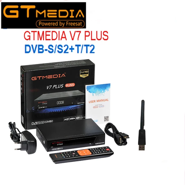 

[Genuine] GTmedia V7 PLUS Support powervu Biss key CCam IPTV DVB-T2 DVB-S2 Satellite Receiver DVB T2 S2 decoder 5pcs