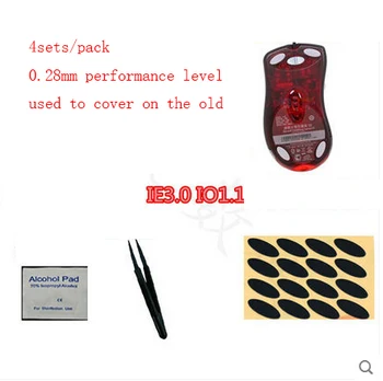 

4sets/pack original hotline games mouse feet for Microsoft IE3.0 IO1.1 performance level 0.28mm mouseskate mousepad