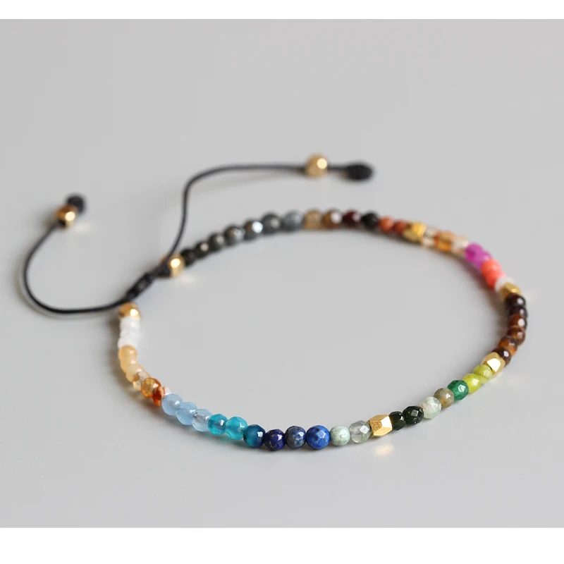 Eastisan 12 Constellation Lucky Stone Simple Bracelet 3mm Beads 1 2 3 4 5