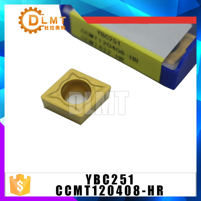 10 шт. CCMT120408 HR YBC251 CCMT 120408 HR YBC251 резец для внутренней обточки карбида вставки токарный станок резак инструмент с ЧПУ