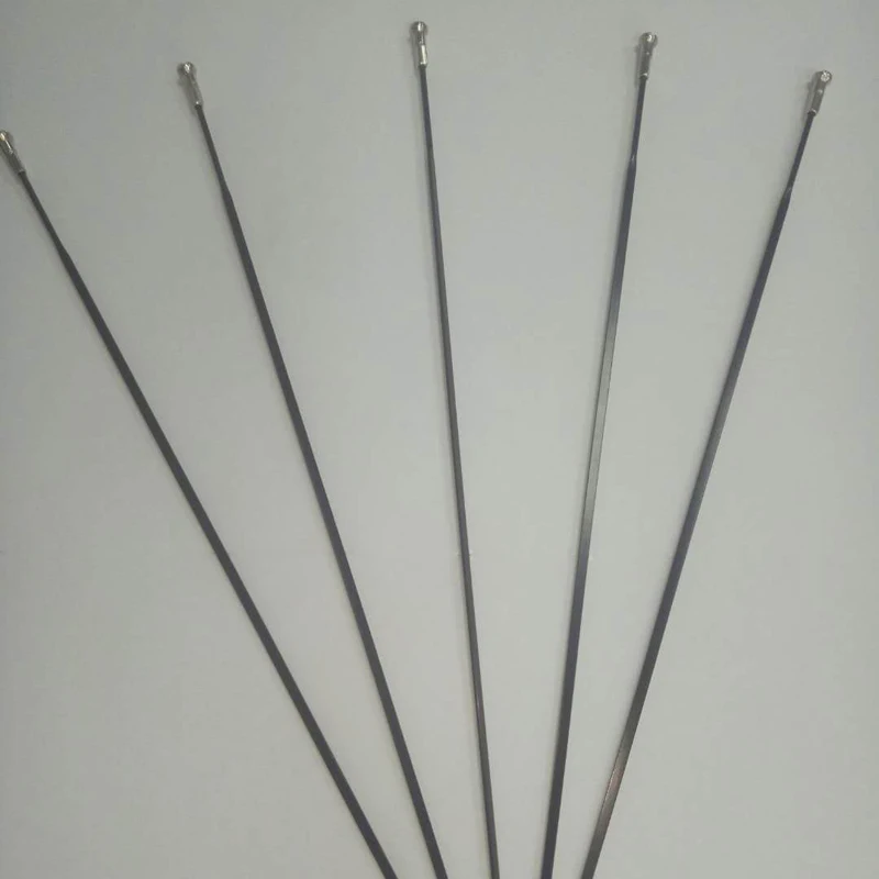10PCS High Strength 8g Flat Stainless Steel Spokes Mountain Bike Bicycle MTB Spokes Hat Black Useful 261 263 272 274 282 292 298