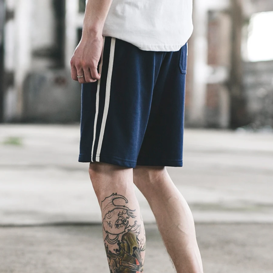 Мужские хлопчатобумажные шорты летние повседневные мужские шорты-бермуды полосатые уличные военные короткие мужские спортивные штаны мужская одежда S115