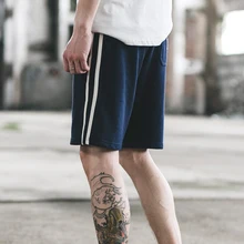 Мужские хлопчатобумажные шорты летние повседневные мужские шорты-бермуды полосатые уличные военные короткие мужские спортивные штаны мужская одежда S115