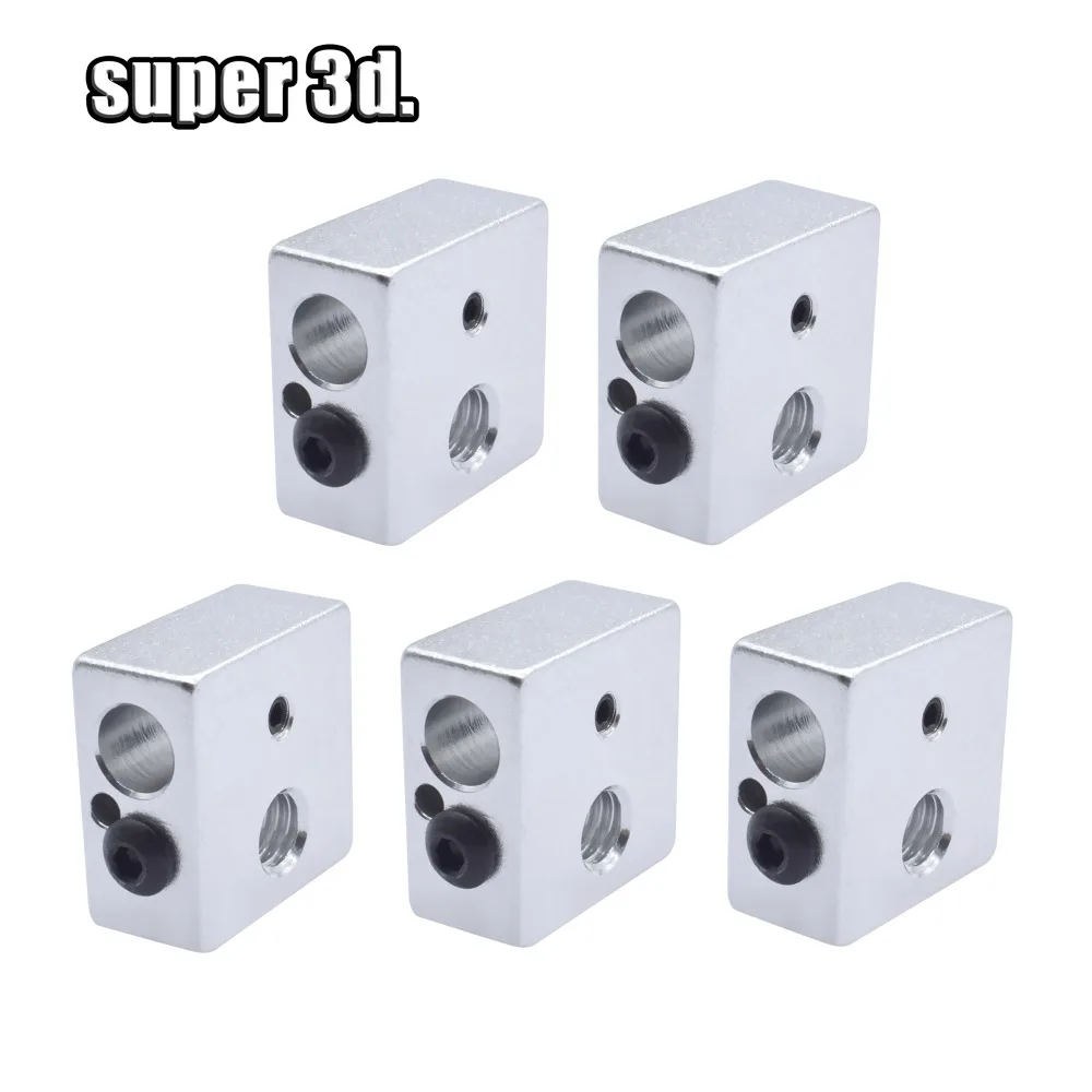 

2pcs Aluminum fixed block heat block for 3D printer extruder MK7/MK8 .