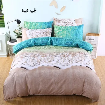 

Summer Blue Beach Scenic Bedding Set Duvet Cover Pillow Case Twin Full Queen King Super King Size Bedcloth Bed Cover 2/3pcs