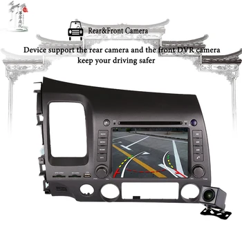 

3/4G Android 10.0car dvd player for honda civic 2006-2011 with radio gps navigation support Car Play steering wheel CD Head Unit