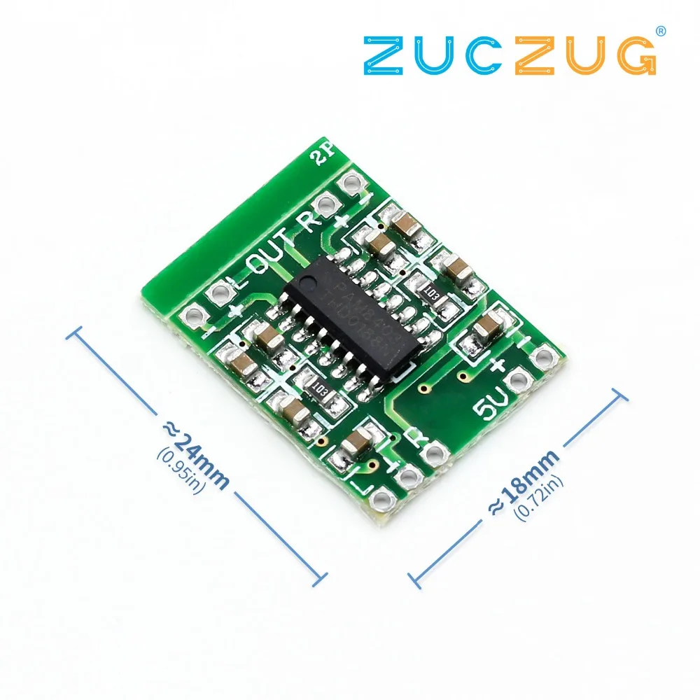 

PAM8403 Super Mini Digital Amplifier Board 2 * 3W Class D Digital 2.5V To 5V Power Amplifier Board Efficient