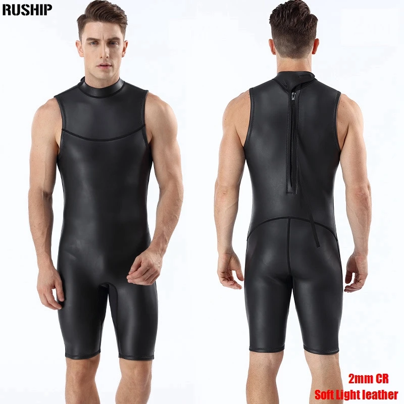 2mm men Swim Diving suit sleeveless Super elastic waterproof Snorkeling