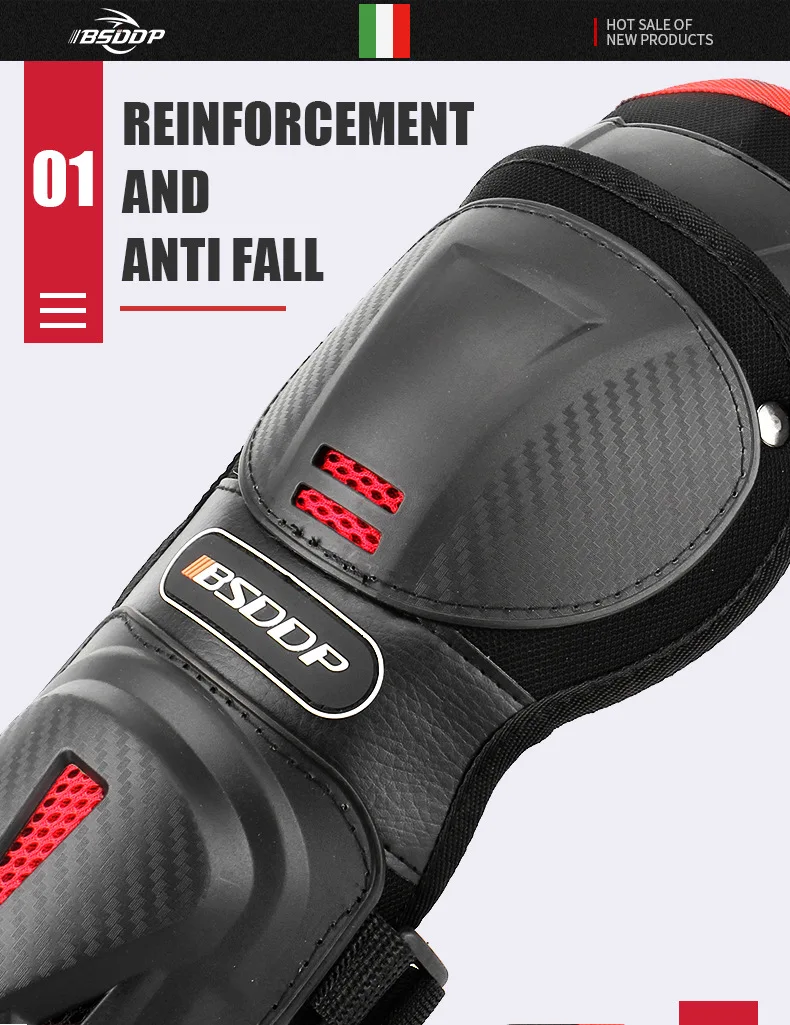 BSDDP Motorcycle Knee Protector Riding Knee Guard Motorbike Racing Motocross Knee& Elbows Pads Guards Set Protective Gear