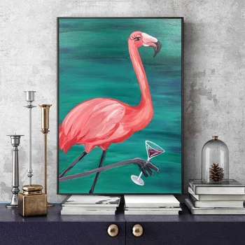 

Diamond Painting 5D DIY Embroidery Flamingo Full Round Rhinestones Wall Hanging Picture Cross Stitch Home Decor pintura diamante