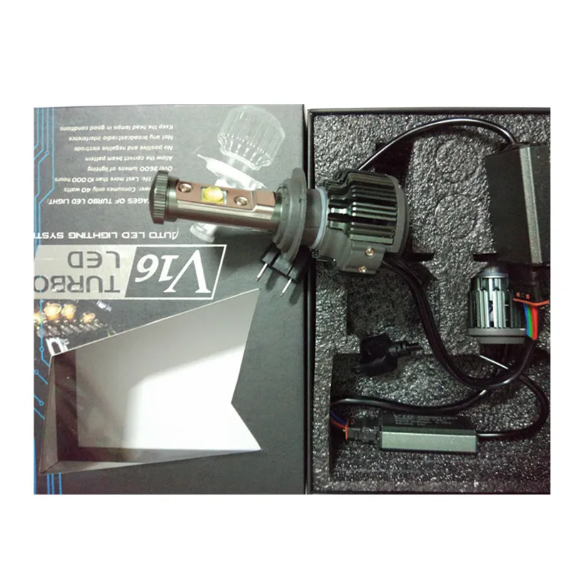 Hot Sale V16 Turbo Kit H7 LED Car Headlight 12V 60W 7200LM Fog Front Driving Lamp 6000K Automobile Bulb Plug And Play Parts