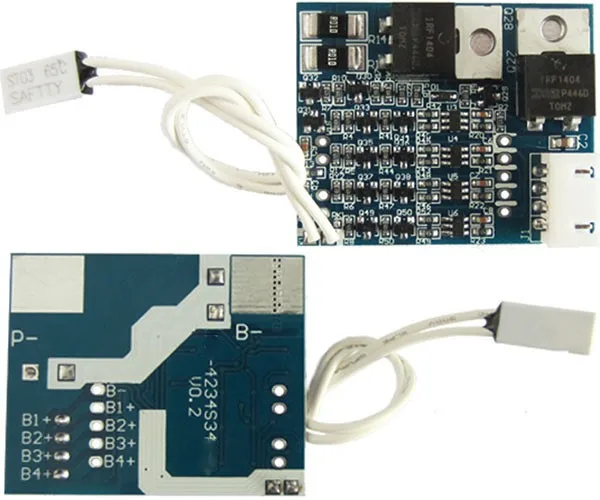 4S 12a 12.8 В lifepo4 БМС/PCM/PCB Батарея защиты схема для 4 упаковки 18650 Батарея ячейки w /Температура переключатель