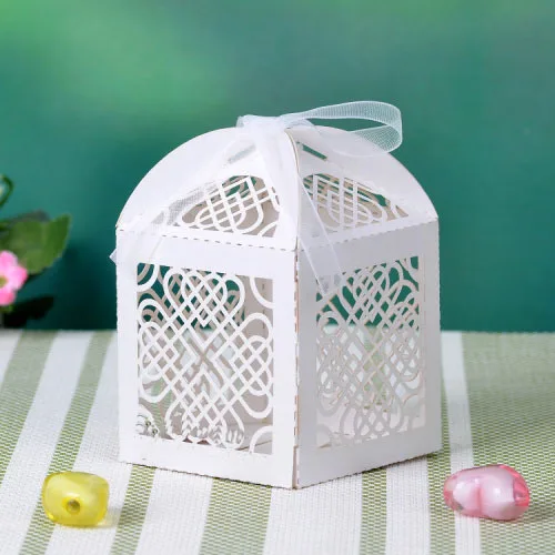 Free Shipping Laser Cut Favor Box for Wedding Candy Small Paper