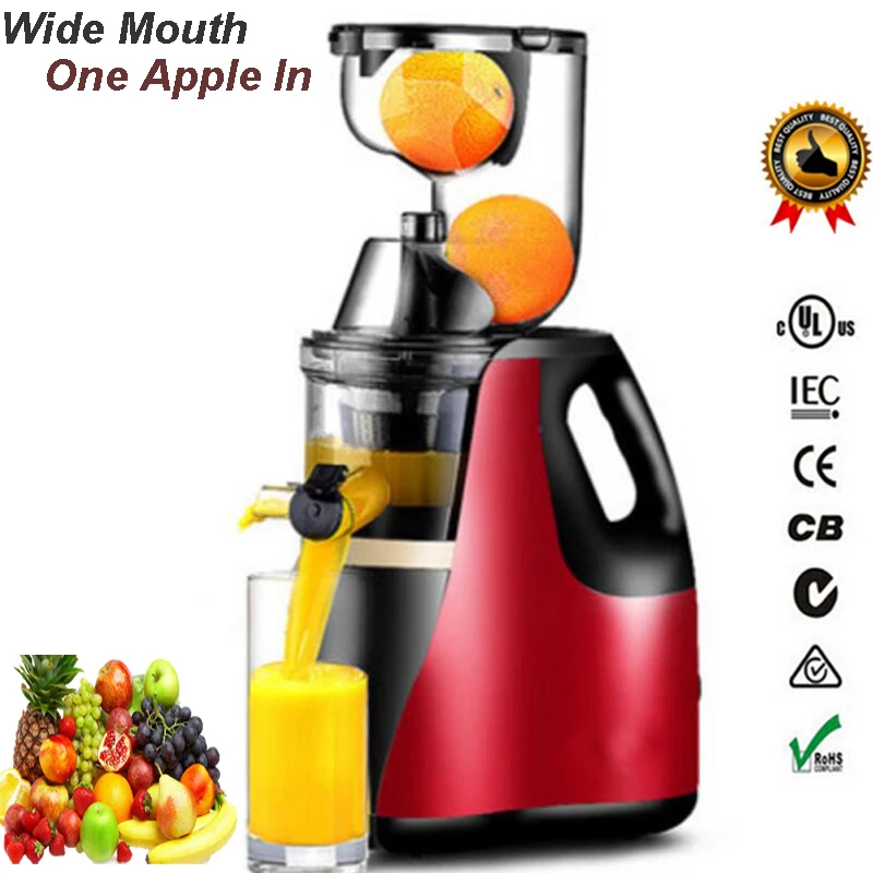 

Hot Heath Juicer GERMAN Motor Technology New Slow Juicer Fruit Vegetable Citrus Low Speed Juice Extractor