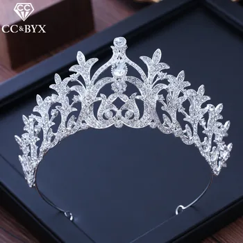 

CC tiaras and crowns engagement wedding hair accessories for bride fine jewelry fashion rhinestone cz sweet fairy princess XY222