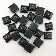 CABOCHON de cabine en onyx noir naturel, 50 pièces/lot, perles pour accessoires de bijouterie, 10x10mm, livraison gratuite, vente en gros