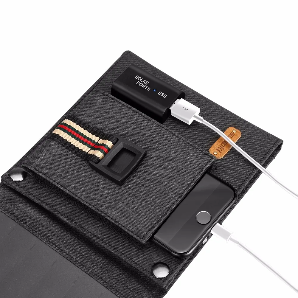 Suaoki 14 Вт солнечная панель 5 в USB выход портативный складной внешний аккумулятор