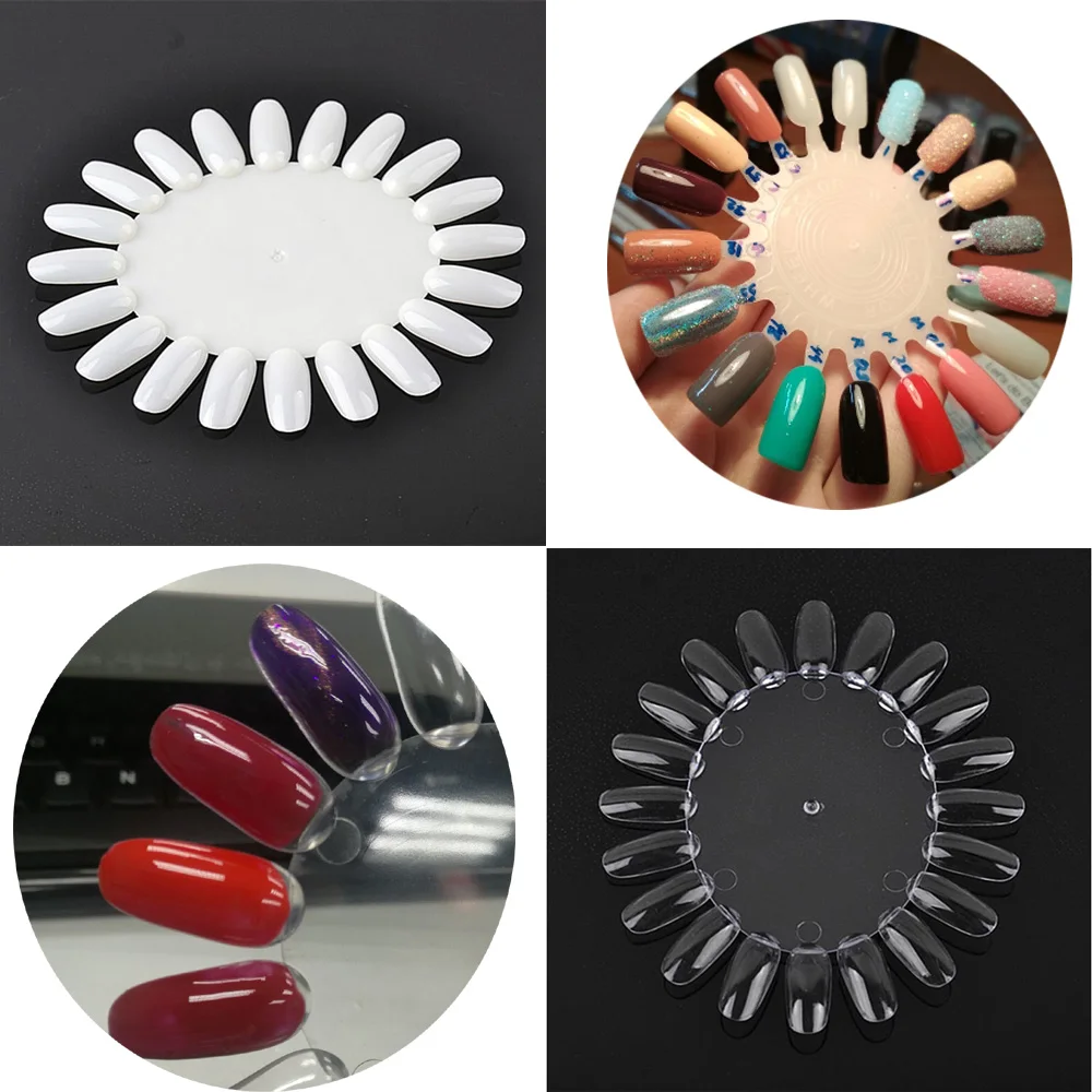 10pcs/set False Nail Display Polish UV Gel Stickers Decoration Tools Art Tips Stick Practice Clear Color |