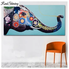 Алмазная вышивка 5d diy фолк-пользовательский длинный нос Слоны, diy алмазная живопись, стежок крест, мазайка, узор, пазлы, декор FS4200