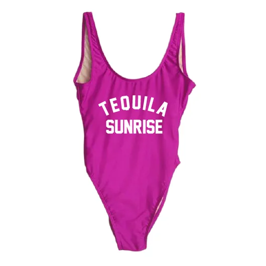 Женский цельный купальник TEQUILA SUNRISE сексуальный купальный костюм с низкой