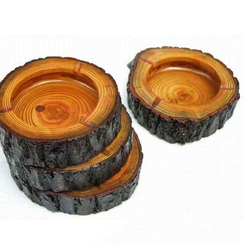 Creative Personalised Wooden Ashtray Natural Wood Cool Ashtray Creative