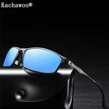 Males Polarized Sun shades Fishing Aluminum Magnesium body Gold Black Excessive High quality Outside Driving Solar Glasses for Males