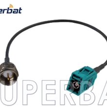 Superbat F прямой штекер к Fakra "Z" прямой Женский Джек косичка кабель для антенны кабель сборки RG174 150 см
