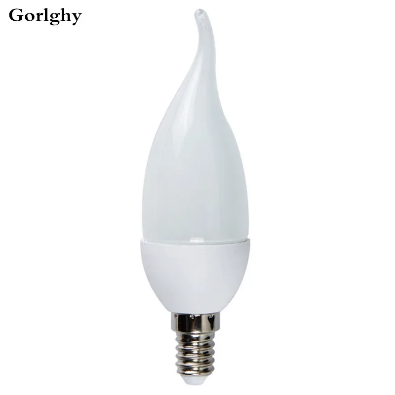 

10pcs/lot 3W LED Light 25W Halogen Bulb Replacement E14 Candelabra Base LED Bulbs for Kitchen Warm Cool White C35L C35 3W Candle