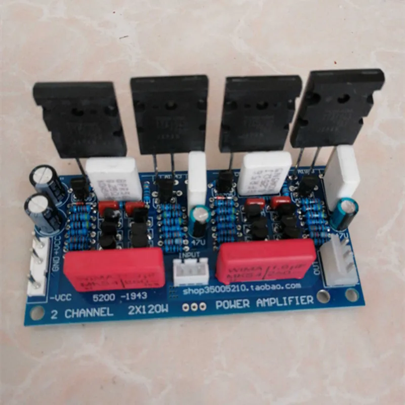 Двойной DC20 45V 100 Вт * 2 5200 1943 A1943 C5200 трубка 0 канал стерео аудио усилитель