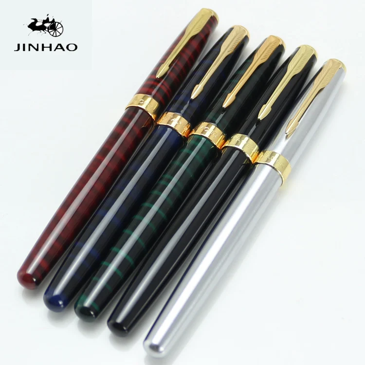 

Baoer 388 Gold Clip 5 colours Business Metal Fountain Pen Nib Medium Gold Trim Arrow Clip School Supplies New