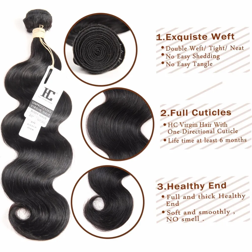 Mink 8A Brazilian Virgin Hair With Closure Body Wave 3 Bundles With Clsoure Human Hair Bundles With Closure Brazilian Body Wave