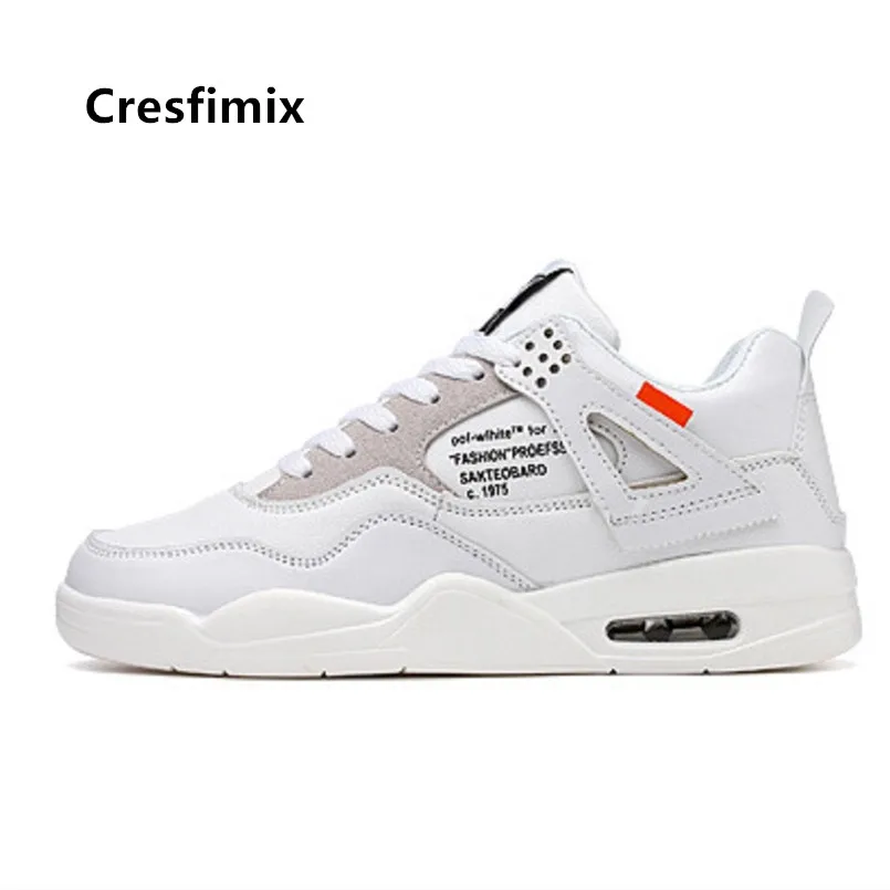 Cresfimix Мужская модная белая Удобная высокая обувь мужские повседневные Черные весенне-осенние кроссовки zapatos hombre крутая обувь B5024