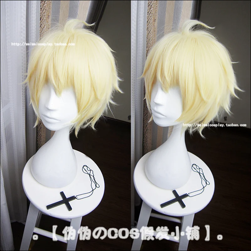 Парик для косплея Owari no Seraph Of The End Mikaela Hyakuya термостойкие короткие молочные светлые