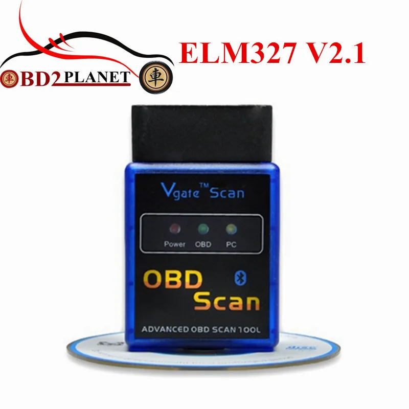 Vgate ELM327 Bluetooth V2.1 OBD2 ELM 327 V2.1 Vgate Bluetooth Авто сканер инструмент Поддержка OBDII протоколы работать на Android toruqe