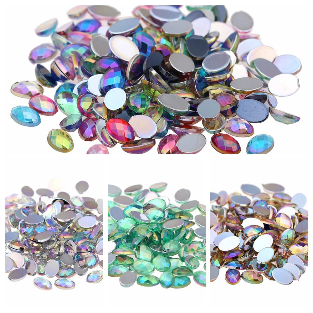 1000pcs 4x6mm acrylic flatback oval shape earth facets ab colors rhinestone for nail 1000pcs 4x6mm acrylic flatback oval shape earth facets ab colors rhinestone for nail