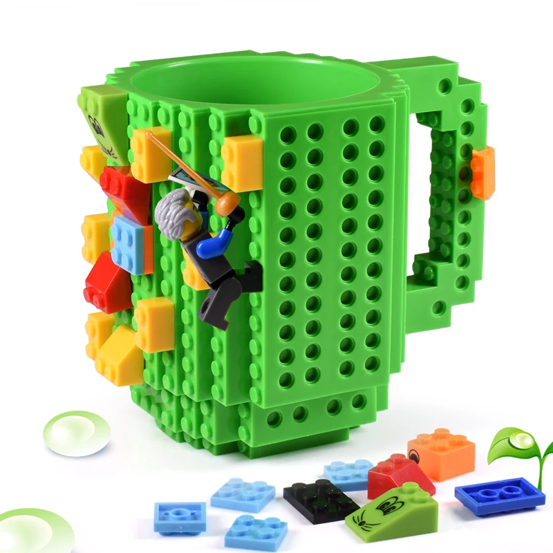 

350ml Milk Mug Coffee Cup Creative Building Blocks Mug Cups Drinking Water Holder Compatible Legoed City Blocks Birthday Gift