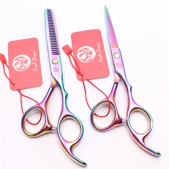 

Z1005 5.5" Purple Dragon Multicolor Professional Hairdressing Thinning Shears Cutting Scissors Styling Tools Human Hair Scissors