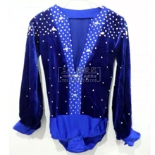 Костюмы для латиноамериканских танцев платье с бахромой человек/мальчик Костюмы для латиноамериканских танцев/бальных танцев Топы корректирующие черный/синяя рубашка яркий 130-180 см дрель спандекс бархат танцевальная одежда