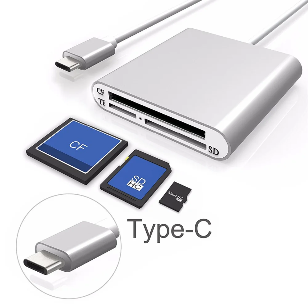 Суперскоростной внешний картридер USB 3 1 Type C для SD TF камеры iPad