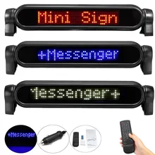 KROAK 12V Car Electronic Scrolling Message LED Display Programmable Advertising Message Monitor Car Rear Window Moving Sign