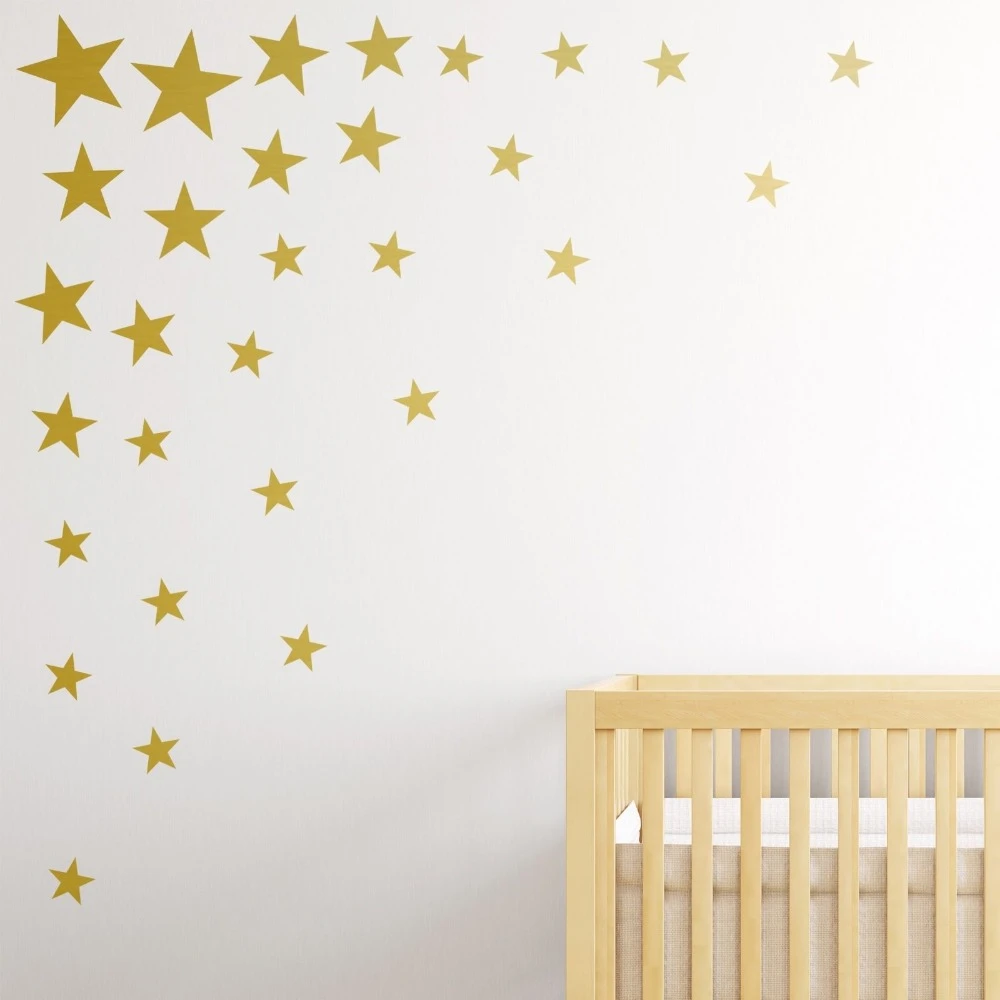Autocollant Mural Etoile D Or Multi Taille 73 Pieces Ensemble S 5 Sparadrap De Decoration Pour La Maison Pour La Chambre D Enfants Et De Bebe Diy Bricolage Aliexpress
