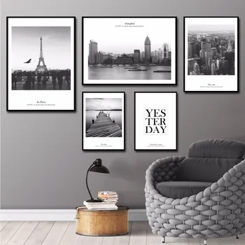 

Modern Home Decor City Wall Art Paris Wall Pictures For Living Room Canvas Painting Posters and Prints Wall Photo No Frame