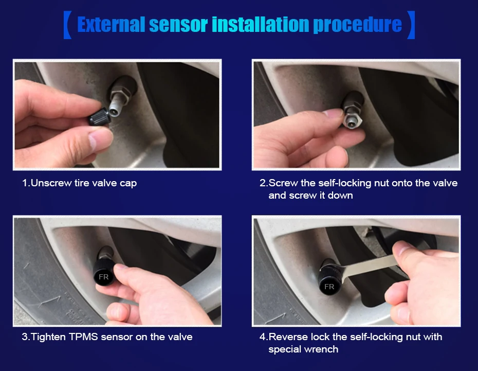 Ancel TPMS датчик давления в шинах Система контроля давления в шинах HUD цифровой дисплей монитор Android DVD TPMS Датчик давления в шинах