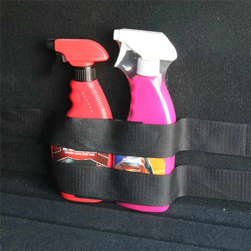 

4PCS Car Stickers Car Tail Box Fire Extinguisher Fixing Belt Storage Velcro Strip Strong Adhesion Auto Vehicle Car Accessories