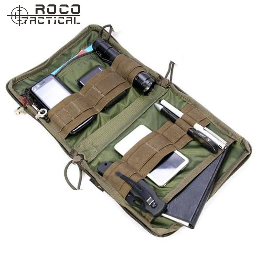 ROCOTACTICAL MOLLE EDC Military Low Profile OP Military Utility Accessories Bag Tactical Organizer Stealth Admin Organizer Pouch admin