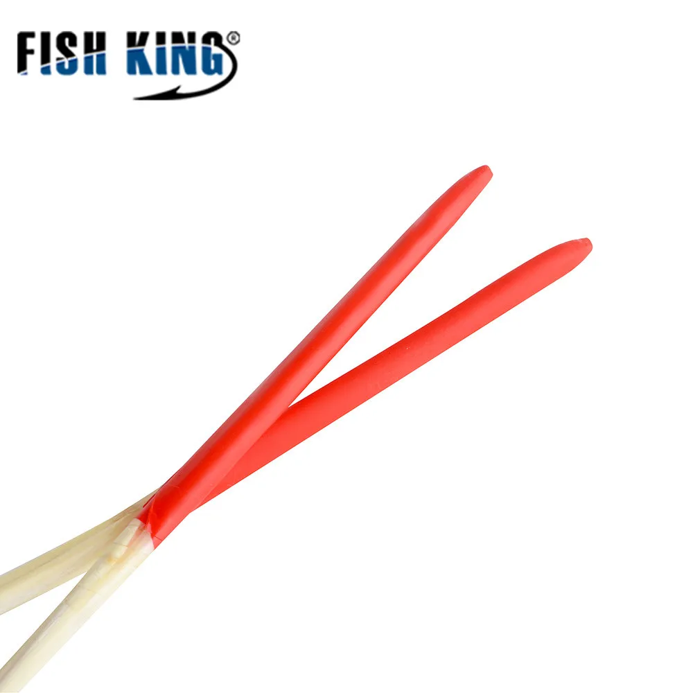 FISH KING 10 шт./лот 2 цвета перо павлина поплавок Жесткий Хвост Тип поплавок с кольцами для рыбалки