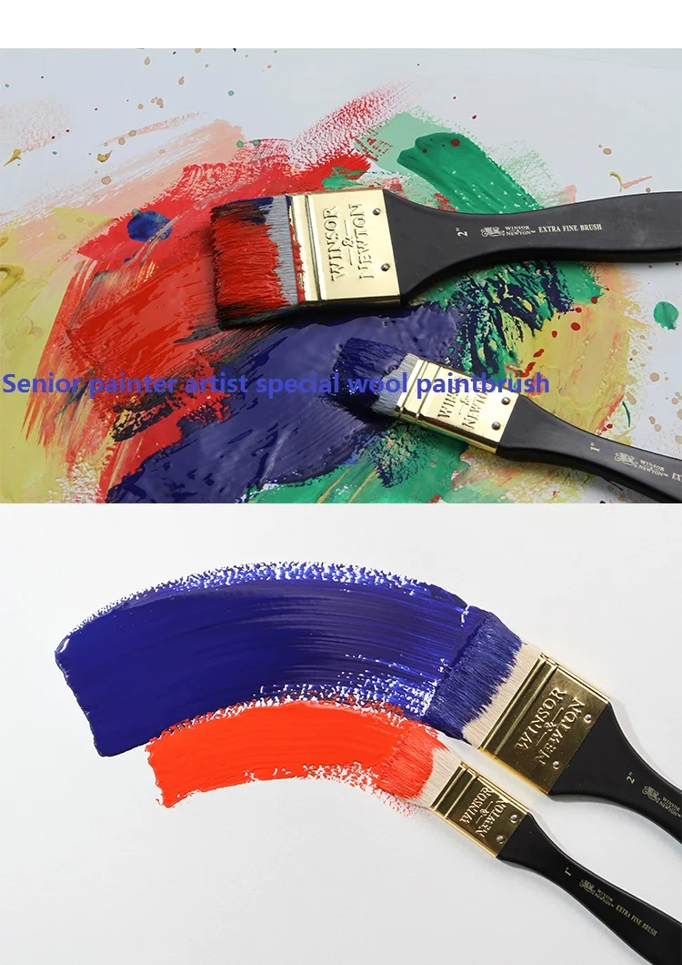 WINSOR & NEWTON старший художник Художник специальная шерстяная кисть Акварельная гуашь масло и акриловая кисть