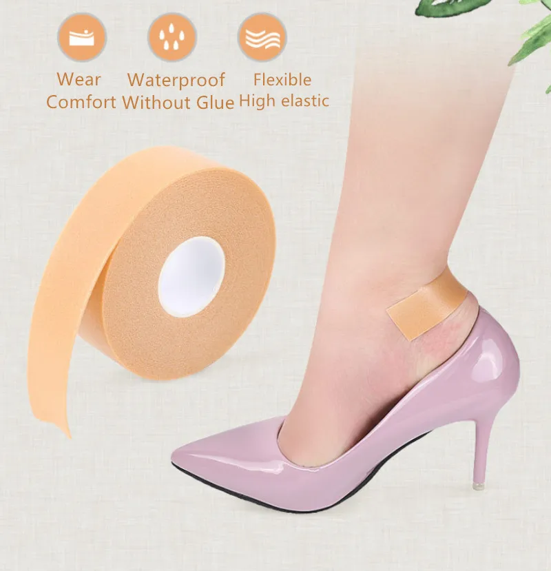 

1 Roll Foot Waterproof Heel Sticker Foam Tape Wear-resistant High-heeled Shoes Patch Shoe Inserts