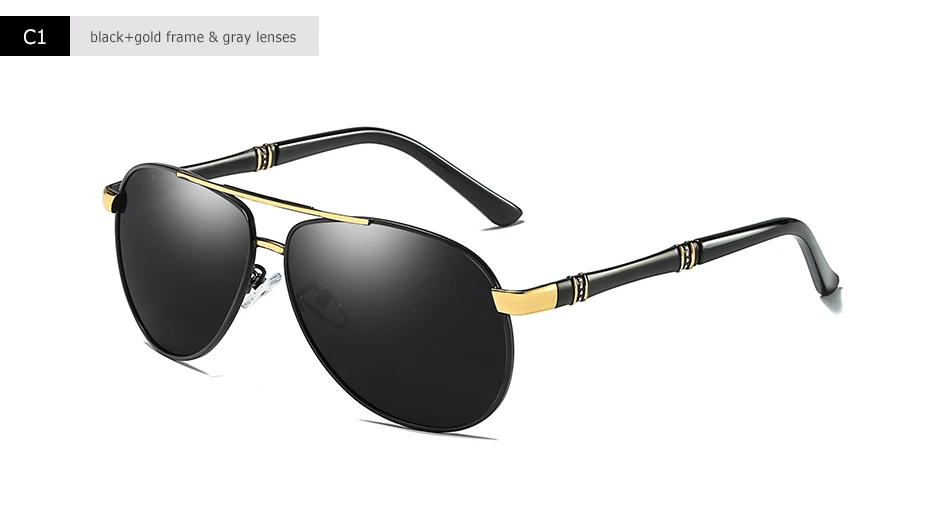 Мужские Солнцезащитные очки-авиаторы, поляризационные, UV400, мужские, для вождения, oculos, сплав, с коробкой